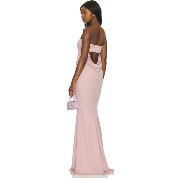 Katie May Dresses & Skirts - Katie May Pink Strapless Drape Back Jersey Maxi Dress Formal Sz Small NWT